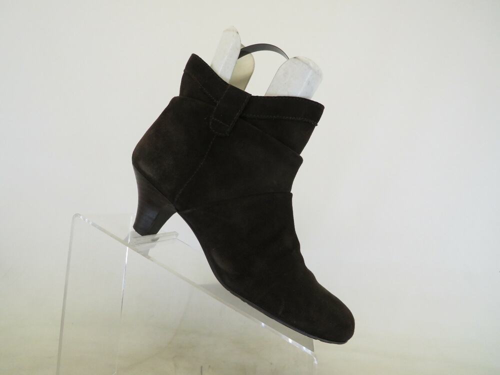 NINE WEST Womens Brown Suede Slouch Fashion Ankle Boots Booties Size 8.5 M